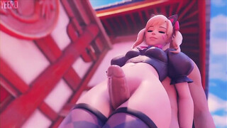 D.Va Giving A Lucky Guy A Warm Thigh Job