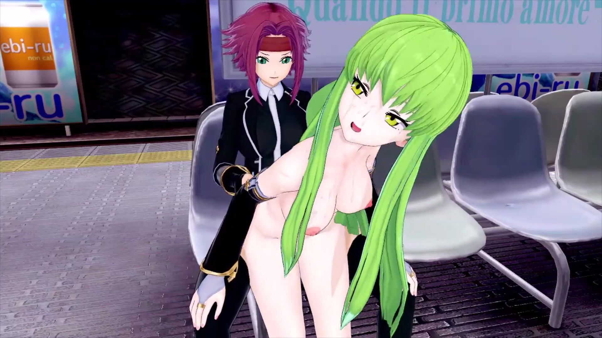 FUTA <b>Code</b> <b>Geass</b> Kallen Stadtfeld X C.C. 3D HENTAI.